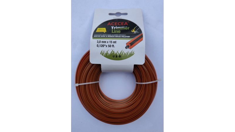 Леска 3,0 мм Trimer Line (квадрат армированная) 15 м