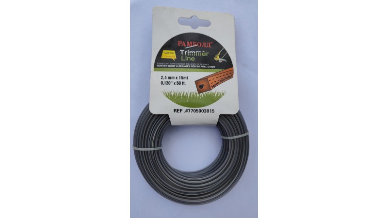 Леска 2.4 мм Trimer Line (квадрат армированная) 15 м