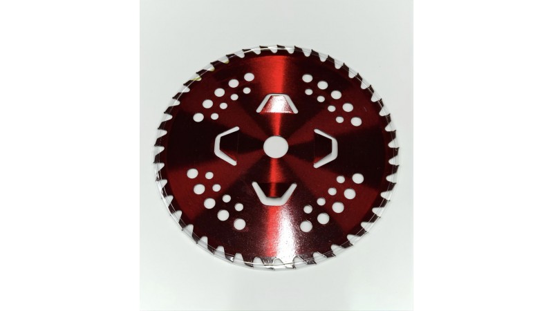 Диск с победитом 255 с 4 дополнительными ножами гальваника красная Диск с победитом 255 с 4 дополнительными ножами гальваника красная