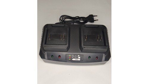 Зарядное устройство EFFORT для аккумуляторов литий-ион 20 В ток заряда 2.0+2.0 А, два теминала зарядки Зарядное устройство EFFORT для аккумуляторов литий-ион 20 В ток заряда 2.0+2.0 А, два теминала зарядки