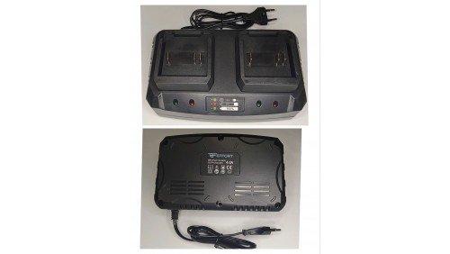 Зарядное устройство  EFFORT для аккумуляторов литий-ион 20 В ток заряда 2.0+2.0 А, два теминала зарядки