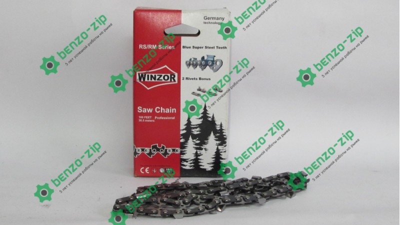 Цепь Winzor 52 зв., Rapid Super (RS), шаг 3/8, толщина 1,3 мм Цепь Winzor 52 зв., Rapid Super (RS), шаг 3/8, толщина 1,3 мм