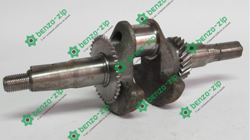 Коленвал м/б 168F/170F(6,5/7Hp)(под шлицы, Ø20mm) (c шестернями)