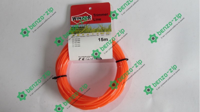 Леска 2,7 мм WINZOR, 15 м (звезда)