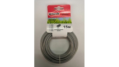 Леска для мотокосы 3,0мм металл трос 15м WINZOR