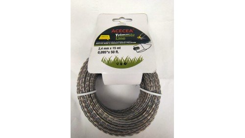 Леска 2.4 мм Trimer Line (квадрат плетеный армированная) 15 м