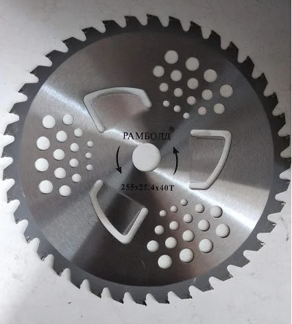 Диск для мотокосы с победитовыми напайками